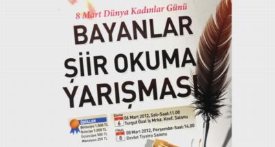 Kadınlar Şiir Okumada Yarışacak Kadınlar Şiir Okumada Yarışacak