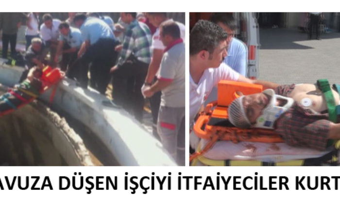 Havuza Düşen İşçiyi İtfaiyeciler Kurtardı