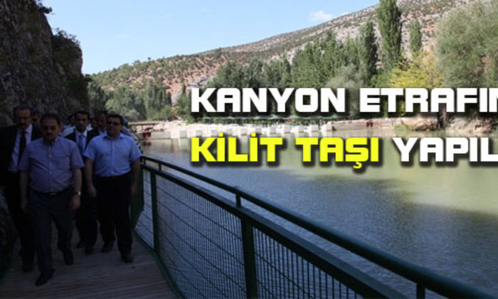 İncesu’da Kanyon Etrafına Kilit Taşı Yapılıyor