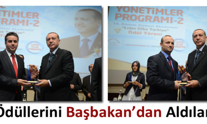 Ödüllerini Başbakan Verdi