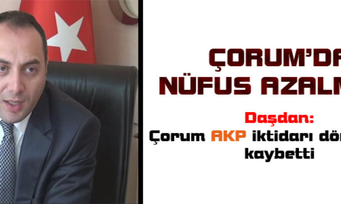 Çorum’da Nüfus Azalması