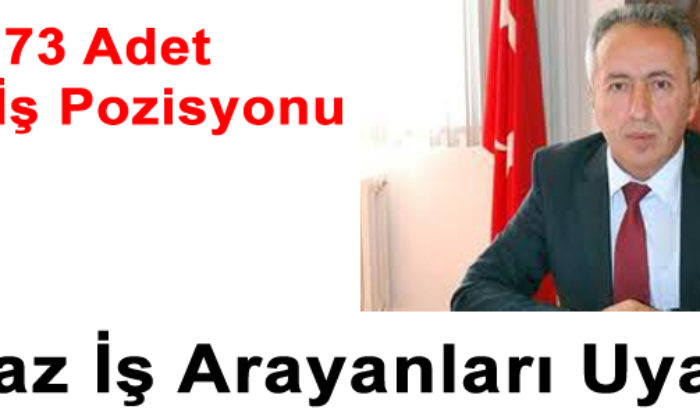 173 Adet Açık İş Pozisyonu