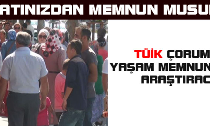 TÜİK Çorum’da Yaşam Memnuniyetini Araştıracak