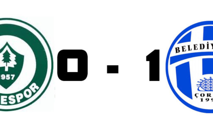 Ünyespor: 0 – Çorum Belediyespor: 1