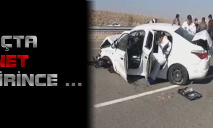 Seyir Halindeki Araçta Cinnet Getirdi