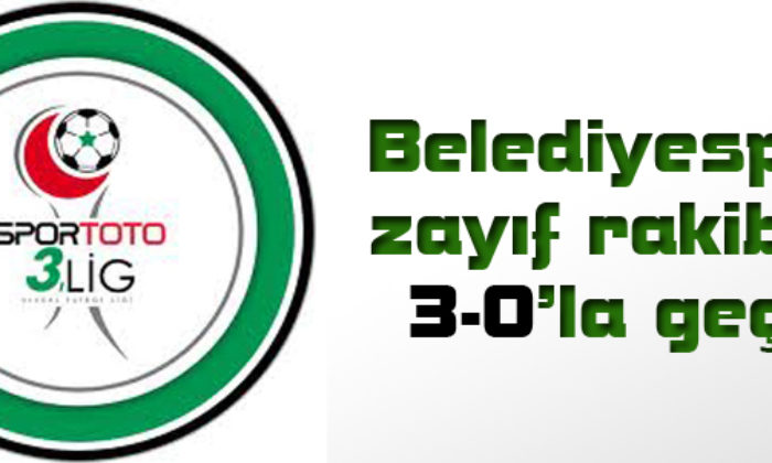 Elazığ Belediyespor: 0 – Belediyespor: 3