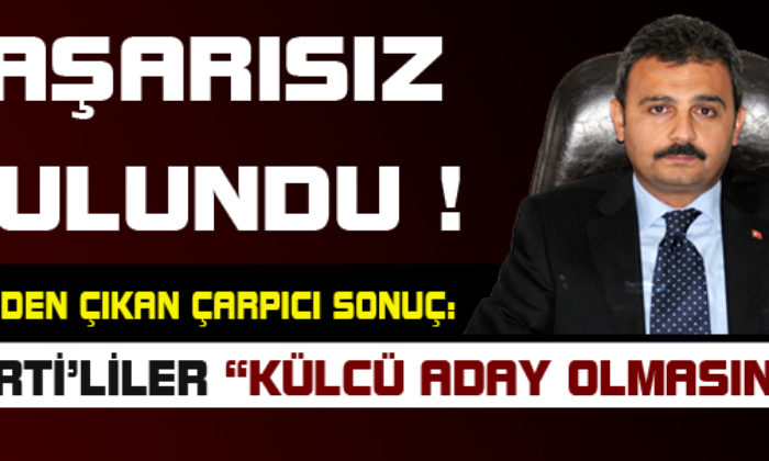 Anket Değil, AK Parti’nin Temayülü: Külcü Aday Olmasın