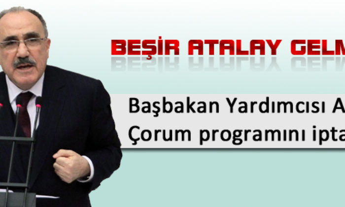 Beşir Atalay Çorum Programını İptal Etti