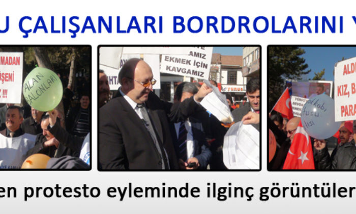 Kamu-Sen Üyeleri Maaş Bordrolarını Yaktı