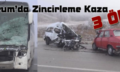 Sis ve Buz Kazaya Neden Oldu: 3 Ölü, 3 Yaralı