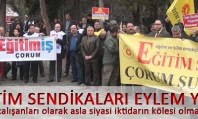Eğitim Sendikaları Eylem Yaptı