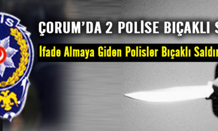 Bıçaklı Saldırıda İki Polis Yaralandı