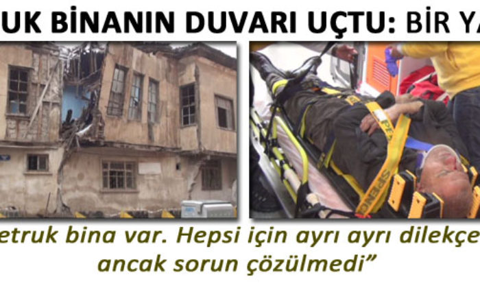 Metruk Binanın Duvarı Uçtu: Bir Yaralı