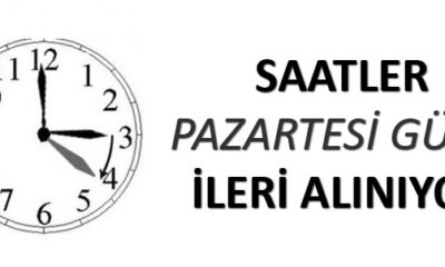Yaz Saati Pazartesi Başlıyor
