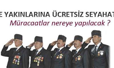 Gazi ve Yakınlarına Ücretsiz Seyahat Kartı