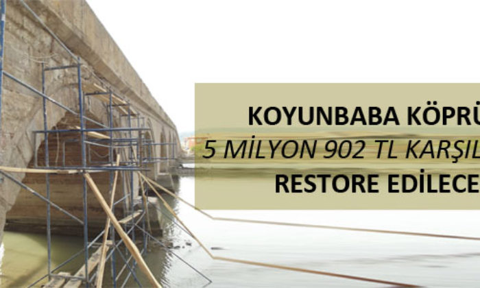 Koyunbaba Köprüsü’nde Restorasyon Başladı