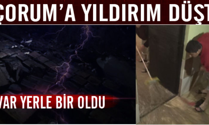 Apartamanın İstinat Duvarına Yıldırım Düştü