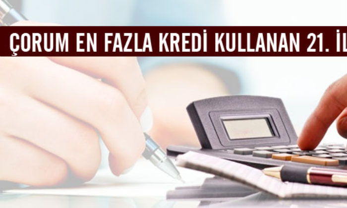 Çorum’da Kredi Kullanımında 21.Sırada