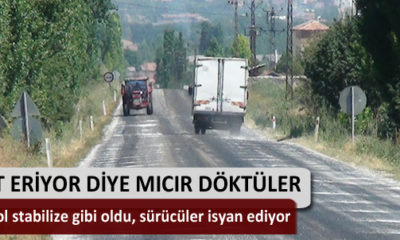 Asfalt Yol Stabilize Gibi Oldu, Sürücüler İsyan Ediyor