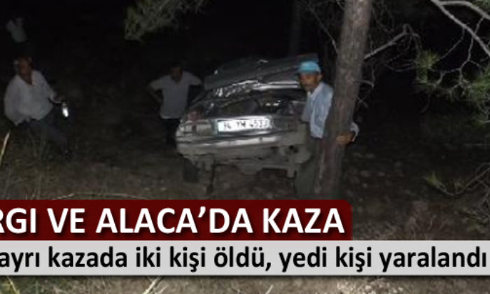 Alaca ve Kargı’da Kaza