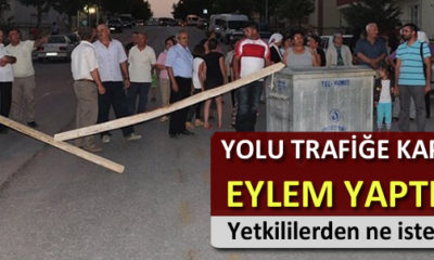 İnşaat Malzemeleriyle Yolu Kapattılar