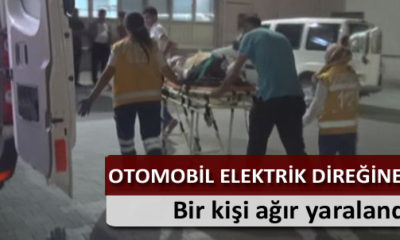 Otomobil Elektrik Direğine Çarptı: 1 Ağır Yaralı