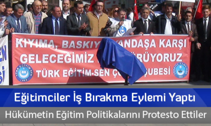 Eğitimciler İş Bırakma Eylemi Yaptı