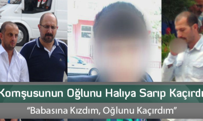 Komşusunun Oğlunu Halıya Sarıp Kaçırdı!
