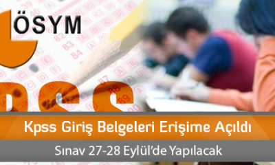 Kpss Giriş Belgeleri Erişime Açıldı