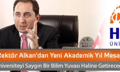 Rektör Alkan’dan Yeni Akademik Yıl Mesajı