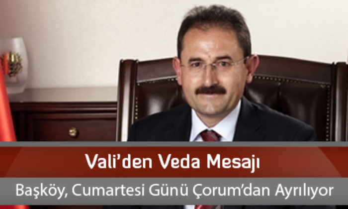 Vali’den Veda Mesajı