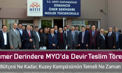 Ömer Derindere MYO’da Devir Teslim Töreni