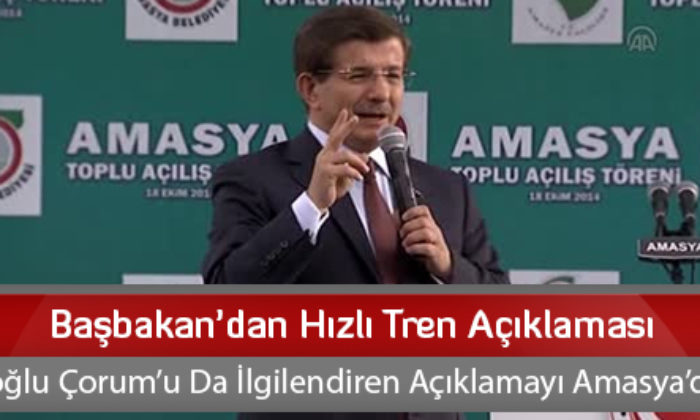 Başbakan’dan Hızlı Tren Açıklaması