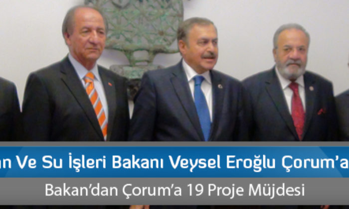 Orman Ve Su İşleri Bakanı Veysel Eroğlu Çorum’a Geldi