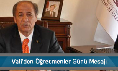 Vali’den Öğretmenler Günü Mesajı