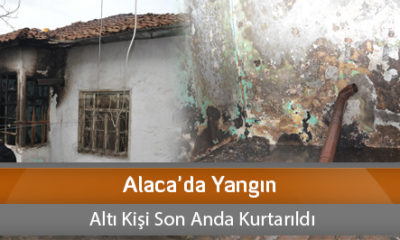Alaca’da Yangın
