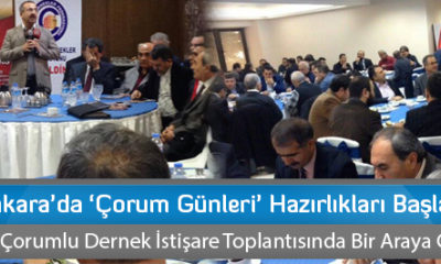 Ankara’da ‘Çorum Günleri’ Hazırlıkları Başladı