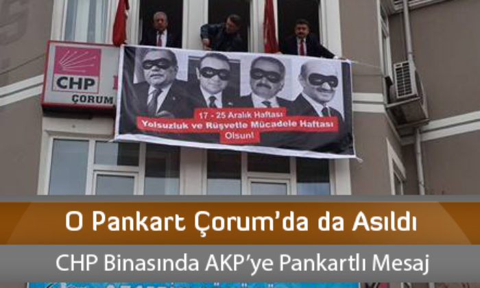 O Pankart Çorum’da da Asıldı