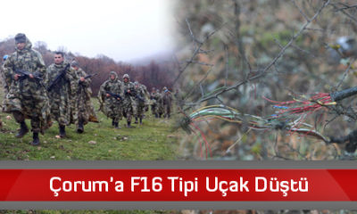 Çorum’a F16 Tipi Uçak Düştü