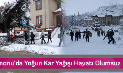 Kastamonu’da Yoğun Kar Yağışı Hayatı Olumsuz Etkiledi