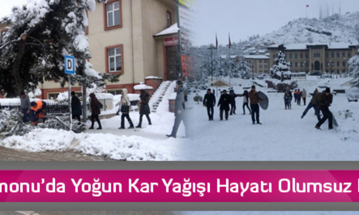 Kastamonu’da Yoğun Kar Yağışı Hayatı Olumsuz Etkiledi