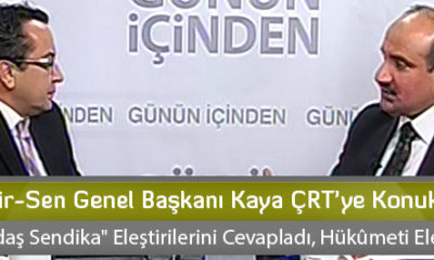 Toç Bir-Sen Genel Başkanı Kaya ÇRT’ye Konuk Oldu