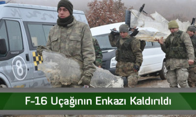 F-16 Uçağının Enkazı Kaldırıldı