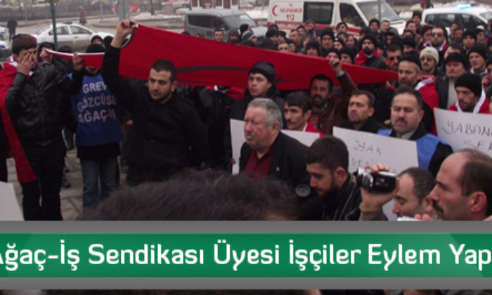 Ağaç-İş Sendikası Üyesi İşçiler Eylem Yaptı