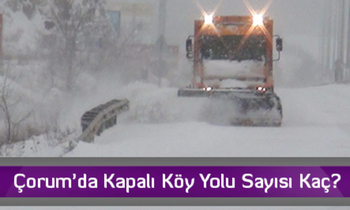 Çorum’da Kapalı Köy Yolu Sayısı Kaç?