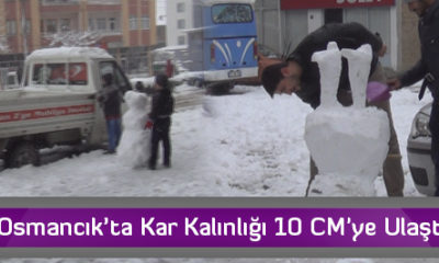 Osmancık’ta Kar Kalınlığı 10 CM’ye Ulaştı