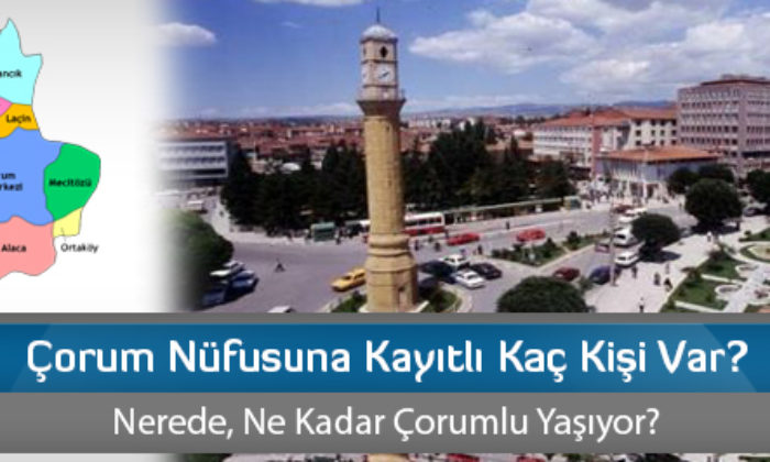 Çorum Nüfusuna Kayıtlı Kaç Kişi Var?