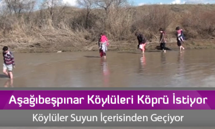 Aşağıbeşpınar Köylüleri Köprü İstiyor