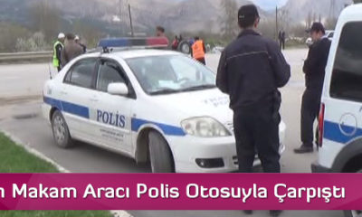 Başkanın Makam Aracı Polis Otosuyla Çarpıştı