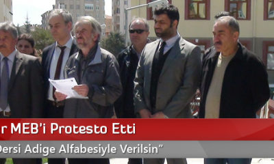 Çerkesler MEB’i Protesto Etti